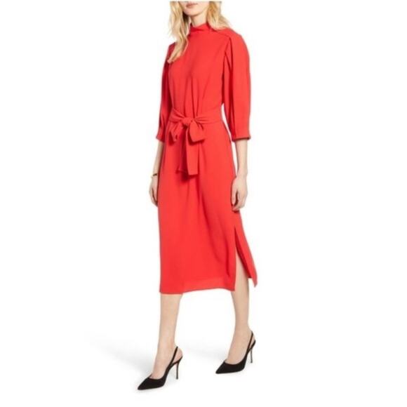 Halogen Tie Waist Dress - Picture 1 of 10